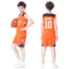 Outdoor T-shirts Basketbalshirts voor kinderen Op maat gemaakte basketbaluniformsets voor de basisschool Ademend mouwloos shirt Kort basketbalpak voor jongens 231117