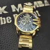 Armbandsur brasiliansk kronograf tittar på män topp varumärke gyllene kvarts kreativ sport multifunktion klocka amerikanska gåvor relogio masculino