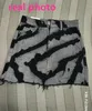 Skirts Summer Denim Women High Waist Personalized Pattern Jeans Mini Casual A-line Jupe Femme P366 230417