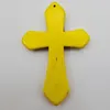 Hänghalsband 84x55mm gul lila grönrosa 0range vit röd blå brun svart howlite cross pärla lösa pärlsmycken för gåva