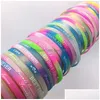 Jelly Jelly Whole 100PCSpack Mix Lotto Luminoso Glow In The Dark Sile Braccialetti Bracciale Brand New Drop Uomo Donna Regali per feste7693075 Je Dhnp8