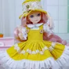 Pluszowe lalki 28 cm Anime Doll Pełny zestaw 16 BJD 23 Włącz ruchome ciało z spódnicą kapelusz HEADDRESS Dress Up Toys 230504