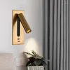 Lâmpada de parede simples LED Bedroom Incorporado Switch de alternância 3W Modern com porta de carregamento de telefone USB