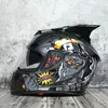 Hełmy motocyklowe Jiekai Full Face Podwójny soczewki Kamer Kobiet Moto Scooter Casco Capacete Raing na kropkę