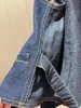 Kamizelki damskie kamizelki jeansowe przednie otwarcie i zamykanie Slim wersja typ
