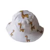 Gorras Sombreros -02-10 Lioraitiin Sombreros de cubo para niños Jirafa de dibujos animados Sombrero para el sol Niñas Niños Sombrero de playa al aire libre Gorra de pesca para acampar Gorra de Panamá 230418