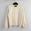 Women's Sweaters Designer 2023 Autumn/winter New Heavy Industry Hooked Flower Sweater High Grade Elegant Style Celebrity Lazy Loose Knitted Shirt Top Female BU8Y