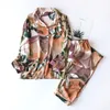Kobietowa odzież sutowa Hyrax Zużycie piżamy żeńska wiosenna jesienna wiskose filamentu letni cienki styl słodki wakacyjny akademictor dwuczęściowy zestaw piżamy 230418