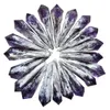 Decoratieve beeldjes 1 Natuurlijke amethistcluster Quartz Kristallen Wand Scepter Healing Stone Geode Druzy