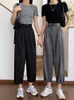Women's Pants Capris Jielur Straight Pants Women Bf Style Chic Trendy Ankle-Length Trousers Summer All-Match College Classic Teens Pantalones 230418