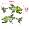 2Pcs Self Adhesive Skeleton Fish Bone Decal Fishing Sticker For Kayak Canoe Fishing Boat Car Truck Window Water SportsBoat Accessories High Quality Sports