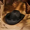 Boinas adultas retro chapéu rebite cowboy oeste arborizado largo astuto mulheres do homem