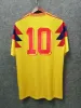 Retro Colombia 1990 Home Soccer Jerses Valderrama Escobar Futbol Camiseta Vintage Football Shirt Classic Kit Tops #2 #19 World Cup HOME _Jersey