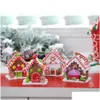 Christmas Decorations House Polymer Clay Scene Houses Hanging Pedent Creative Ornaments Window Layout Prop Drop Delivery Home Garden Dhbmt