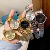 Relojes de pulsera de marca completa para mujer y Chica estilo kor de lujo con banda de Metal de acero Kor reloj de cuarzo M 157
