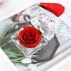 Bijoux pochettes présentoir Simple mode bague boîte 2023 préservé Rose fleur mariage fiançailles cadeau