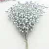 Fleurs décoratives en plastique or Flash poudre artificielle baie de noël fausse fleur pour la fête de mariage salon décor bricolage photographie