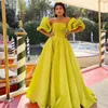 فساتين الحفلات Xijun العربية السعودية الأكمام نفخة A-LINE Long Evening Dress Dubai Women Ordals 2023