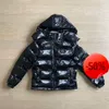 50オフ〜メンズダウンパーカートップトラップスターシャイニーブラックコート男性女性刺繍工具式ジャケットデタッチ可能なフード冬ジャケット