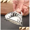 Other Kitchen Tools Creative Stainless Steel Dumplings Tool Lazy Diy Jiaozi Maker Device Easy Dumpling Peeling Slicer Mold Kitchen Acc Dhm3L