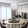 Pendant Lamps Chandeliers Modern Tassel Crystal Ing Living Room Decoration Black White Lustre For Dining Light