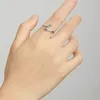 Bröllopsringar Tigrade Solid 925 Sterling Silver Arm Hug Open Rings for Women Men Gift Sterling Silver Ring Resizable Simple Fashion Jewelry231118