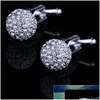 Cuff Links Kflk Jewelry Brand Crystal Fashion Link Button High Quality Shirt Cufflink For Mens Luxury Wedding Guestsfactory Price Ex Dhzk5