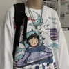 Masculino tshirts harajuku masculino de manga longa tshirts outono gótico impressão vintage ulzzang acolhedora de streetwear baggy coreana bf plus tops 230418