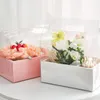 Geschenkomschakelbare PVC Box Candy transparante tas met handvat Bloembruiloft Winkel vouwen