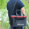 WALK FISH Tragbare EVA-Angeltasche, zusammenklappbarer Angeleimer, lebende Fischbox, Camping-Wasserbehälter, Pfanne, Becken, Tackle-Aufbewahrungstasche, Angeltaschen