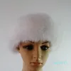 Zimowe ciepłe opaski na głowę lis futra headband futr