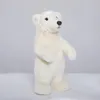 Poupées en peluche réaliste debout Oso ours polaire en peluche mignon animal en peluche ours polaire enfants poupées décoration de chambre cadeau d'anniversaire pour enfants 231118