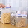Bottiglie di stoccaggio Contenitori per riso Trasparente Durevole Grande capacità BPA Free Dispenser per contenitori sigillati in plastica per cereali per la casa