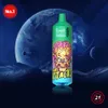 Original RandM Tornado 9000 Puffs Einweg-E-Zigaretten Mesh Coil 18ml Pod Batterie Wiederaufladbare elektronische Zigaretten 9K 0% 2% 3% 5% Vape Pen RGB-Licht 43 Farben