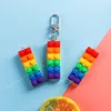 10 Stück Regenbogen Baustein Spielzeug Ziegel Harz Charms Anhänger für Ohrring Schlüsselanhänger DIY Dekoration Modeschmuck Accessoires ModeschmuckCharms Schmuck