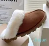 Botas chinelos de pele de castanha slides de pele de carneiro shearling tazz mulheres homens ultra mini plataforma tamancos camurça conforto inverno