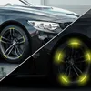 Nouveau 2023 nouveau 10 pièces voiture moyeu de roue autocollant réfléchissant pneu jante autocollant lumineux sécurité bande réfléchissante pour Auto moto vélo