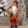 Decorazioni natalizie Grande bambola di Babbo Natale Zaino natalizio Vecchia bambola giocattolo Natale Ornamenti di peluche Decorazioni per l'albero di Natale Forniture per feste a casa 231117