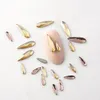 2x6mm 3x10mm 20pcs Colorful Raindrop Flatback Nail Art Rhinestones Glitter Glass Manicure Tips 3D Nail Charms Decoration Nail ArtRhinestones Decorations Nail Art