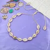 Bohemiska naturliga skal halsband sommar smycken strand conch shell choker snäckskal krage mode tillbehör för kvinnor tjej present mode smyckennecklace