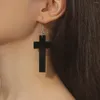 Brincos de bloqueio Creative Multicolor Cross Charms pendente de acrílico Jesus religioso para mulheres jóias de tendência de hip hop feminino