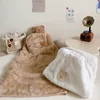 Blankets Chic Washable Warm Cartoon Bear/ Embroidery Baby Stroller Blanket For Home Infant Cloak