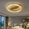 Lampadario di cristallo di lusso Villa moderna dimmerabile rotonda Camera da letto Soggiorno Lampada da soffitto Decorazioni per la casa Illuminazione per interni Lampadario