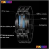 Wristwatches Skmei Fashion Creative Sport Watch Men Stainless Steel Strap Led Display Watches 5Bar Waterproof Digital Wrista Dhgarden Ot6J2