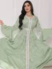 Abbigliamento etnico India Turchia Musulmano Abaya Abiti Donna Elegante Diamante Matrimonio Abito da sera Abito da sera in pizzo con cintura Jilbab Abaya Marocco Abito caftano 230417