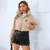 Designer jacket Women's fur coat Fluffy jacket Long sleeved designer women's slim fitting jacket Down jacket Windproof short parka