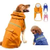 Dog Apparel Raincoat For Dogs Waterproof Coat Jacket Reflective Clothes Small Medium Large Labrador S-5Xl 3 Colors 211027 Drop Deliv Dh7Wy