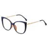 サングラスフレームファッション女性の猫の眼鏡フレームメスの光学眼鏡フルリム処方uv400コーティングアンチパックブルーライト230417