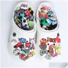 Charmes En Gros 30-50-100Pcs Dessin Animé Mixte Aléatoire Différentes Chaussures Ajustement Clog Chaussures/Bracelets Enfants Fête Anniversaire Cadeau Drop Deliv Dhg1N