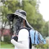 Brede rand hoeden buiten bergbekleding zon hoed emmer zomervising faceering ademende zonssn cap masker druppel levering fashio dhgarden dhk2t